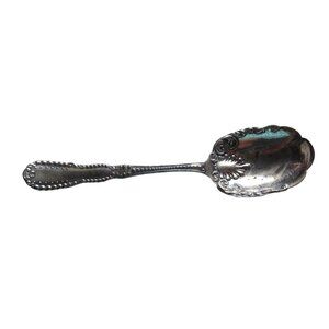 Antique ROCKFORD VALADA Sugar Spoon - 1897 Pattern Beaded Silverplate